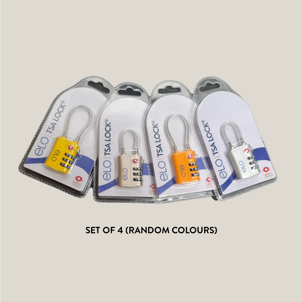 TSA Lock (Set of 4, random colours) (Non-exchangeable and non-refundable)