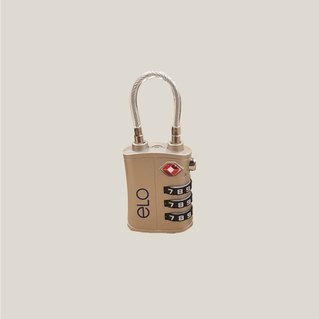 TSA Lock (Gold) (Non-exchangeable and non-refundable)